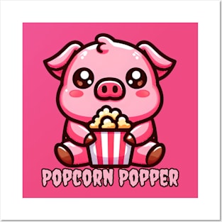 Popcorn pig for cinema lovers Posters and Art